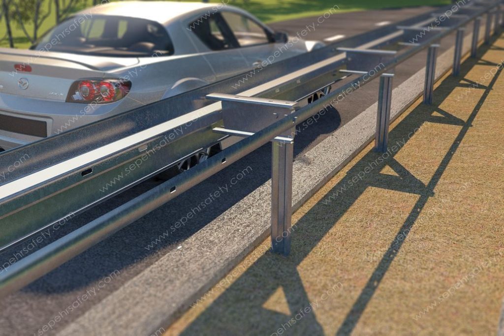 HSSA 2.00 guardrail system installed beside a road