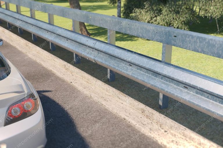 PSSA guardrail system installed beside a road