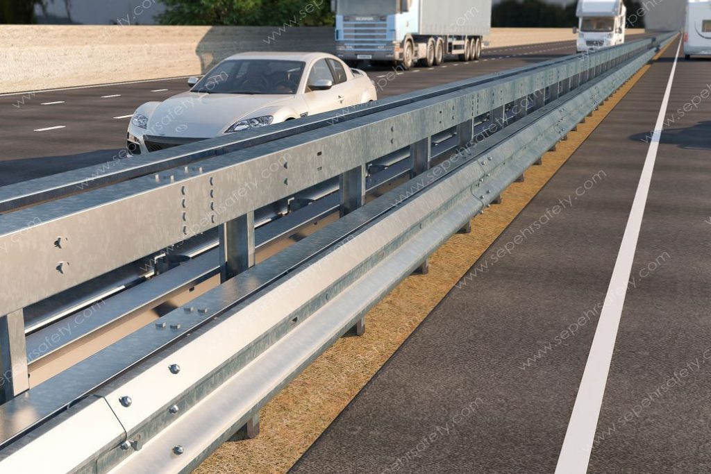 PSSA D guardrail system installed beside a road