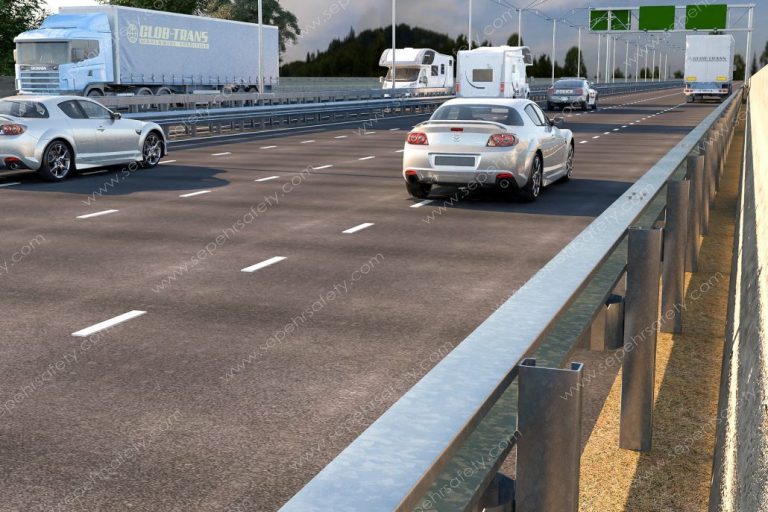 PSSA L guardrail system installed beside a road