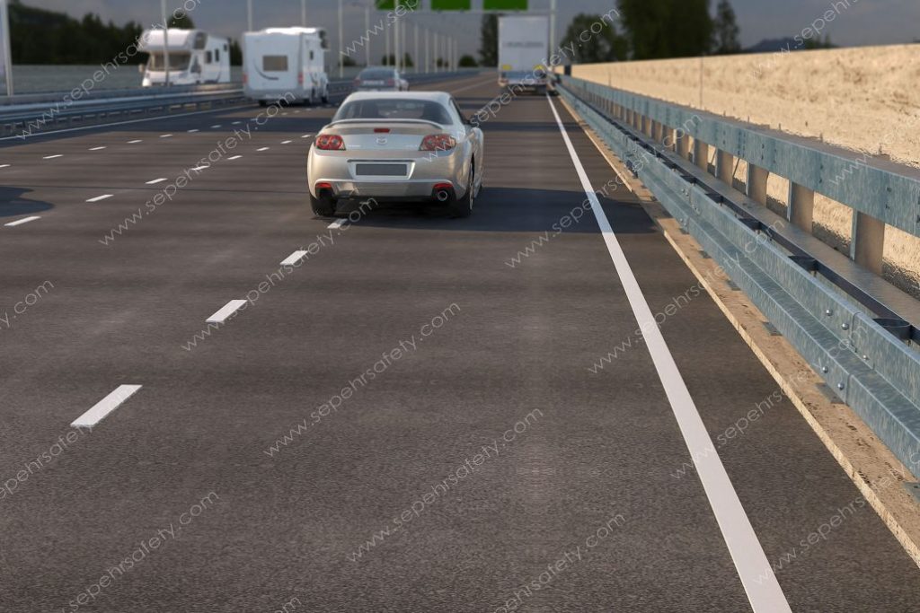 PSSA-P guardrail system installed beside a road