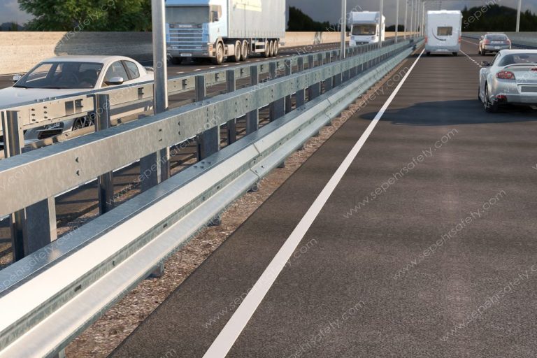 PSSA TF guardrail system installed beside a road